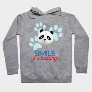 Cute Panda Minimalist Style Art | Smile, it's healing Hoodie